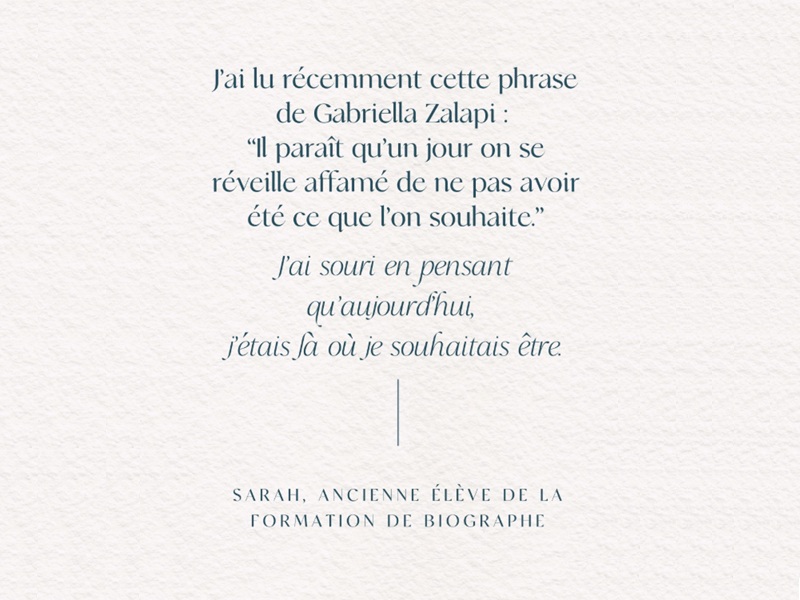 Biographe : un métier qui a du sens